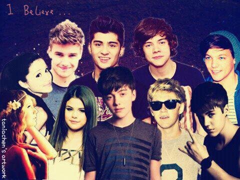 I am a fan of Justin Bieber, One Direction, Selena Gomez...