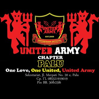 The Indonesia Resmi Manchester United Sekrt. Jl. Merpati No 20c. UnitedArmy Supporter Klub (PALU) / CP: 085321919019