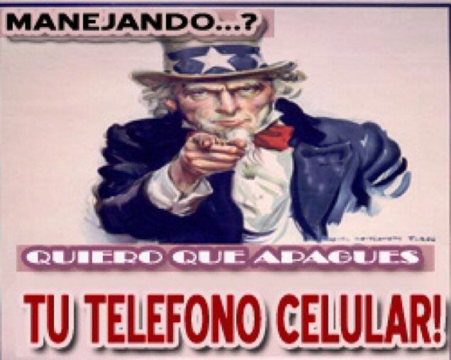 Todos los dias,nuestro fin sera crear conciencia para no mezclar VOLANTE y CELULAR!! AYUDANOS!!!