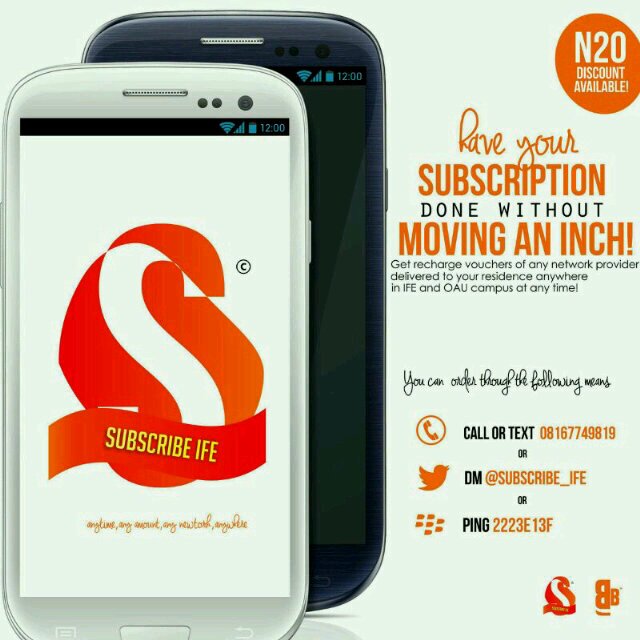 Buy recharge cards needed for your mobile network subscription at a discount of #20 in your place of residence #TeamOAU