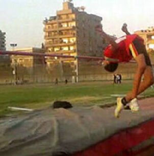 highjump Player in Al-Ahly club 3rd in high jump from Egypt black berry pin:2A8F09C0