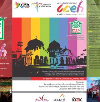 Akun resmi Aceh Culture Festival 2013
PKA - 6, Visit Aceh 2013
Pamor Party, Delta intermedia, The Krak, Jroh Production.