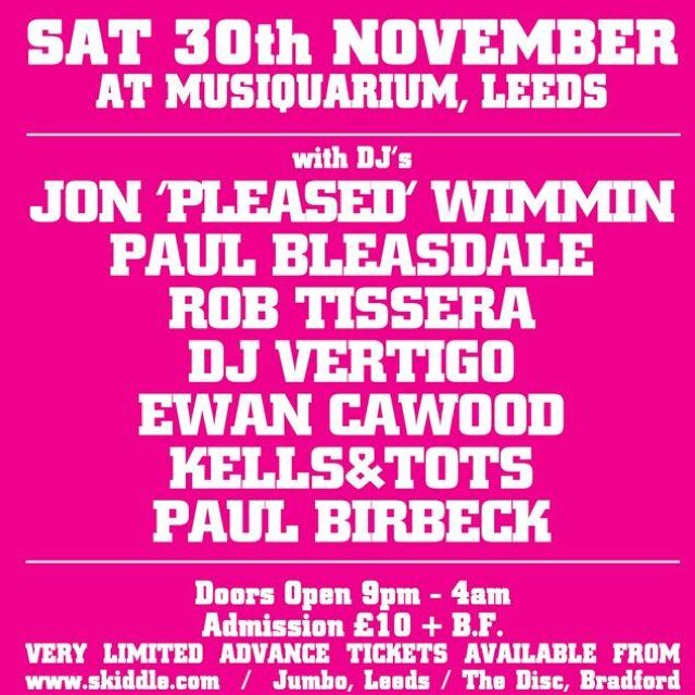 Back To The Old JOY At the Musiqarium Leeds, April 27th 2013 With a massive DJ line up playing te Music from a time it was much bigger than the DJ