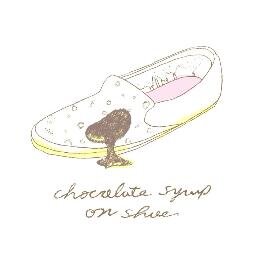 chocolate syrup on shoe