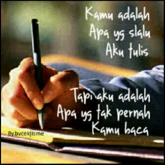 Di atas kertas putih, ku kotori dengan tetesan pena, mau tweet romantis, gombal, inspiratif, motivatif, humor, follow ya @Tetesan_Pena