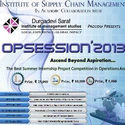 Opsession is the Supply Chain Conclave hosted by ISCM along with Durgadevi Saraf Institute of Management Studies