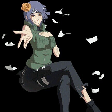 My name's Konan from Amegakure. In the past partner of Yahiko and Nagto. Now the member of Akatsuki and lady angel of god Pein. I'll give my life for him!