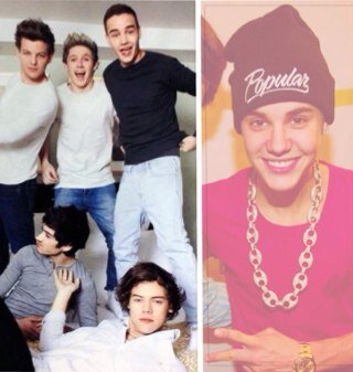 Justin Bieber & One Direction xo.