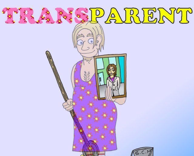 Transparent is a cartoon in development about Harry Simmons, a single parent who finds he can become invisible when he tries on his dead wife's magical dress!