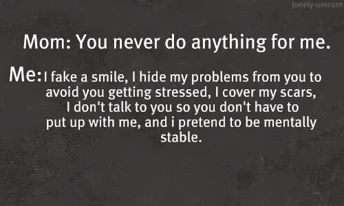 Depressed, Cutter, Suicidal, Fat, Broken.