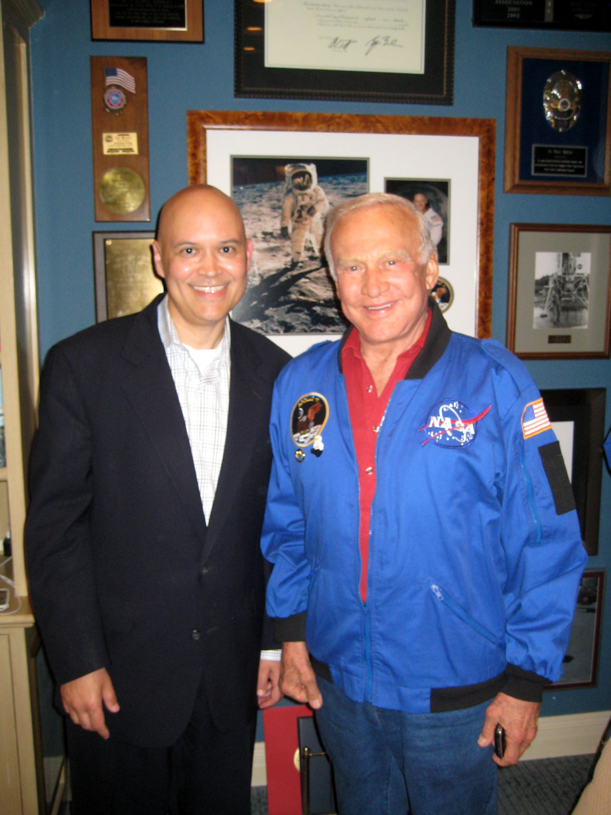 Scientist, Engineer, Inventor, Educator, Entrepreneur, Philanthropist, and more. Me on the left at astronaut Buzz Aldrin's house.