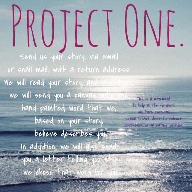 projectone64's profile picture. A movement to help all the survivors who have overcome sexual assault, domestic violence, depression, or an eating disorder. projectone64@gmail.com