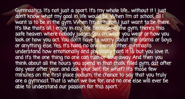 Life of a gymnast.