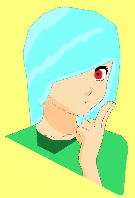 I am a 2 Starred Weapon!~ I am very shy sometimes. But outgoing in front of others! I have blue hair and red eyes. I'm very interesting once you get too know me