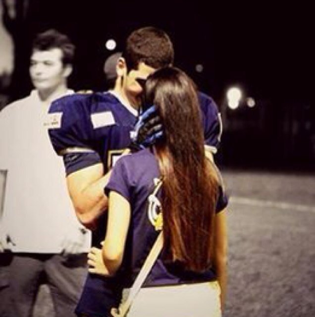Im a proud girlfriend of a football player, this is our cheerleader-football relationship. 03/22/13❤