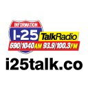 I25TalkRadio broadcasts on 690 AM, 93.9 FM and 100.3 FM in Pueblo, on 1040 AM in Colorado Springs, and online at i25talk.co.