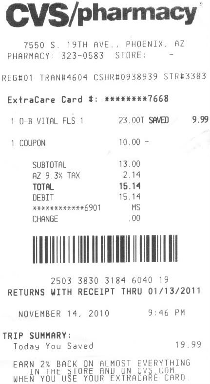 cvs receipt on twitter