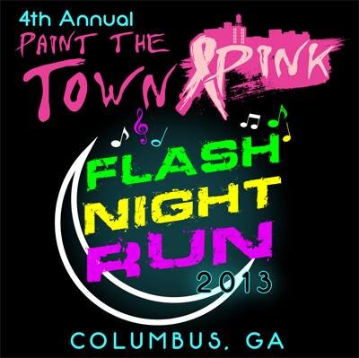 The 4th Annual West Central Georgia Cancer Coalition Breast Cancer Awareness “Paint The Town Pink Flash Night Run/Walk” will be Friday, October 4th, 2013