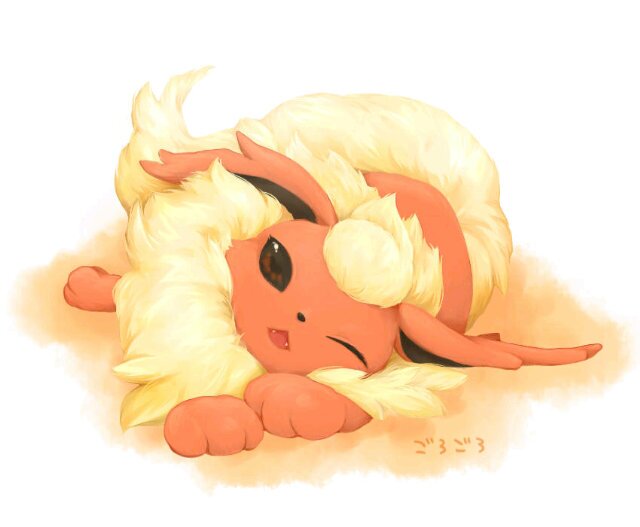 The old Eevee Evolved into Flareon♥| I am more stronger than before!| but I still have that loving heart♥| Berries? I'd love to♥| Fluffy-Friendly-Hottie|