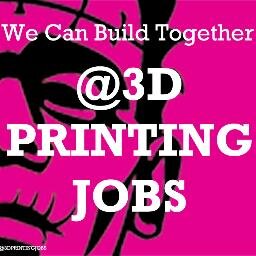 3D PRINTING JOBS Your link to finding vacancies in #3D Printing and #Design industry Post #jobs for free Connect with the best people and fulfill your dreams