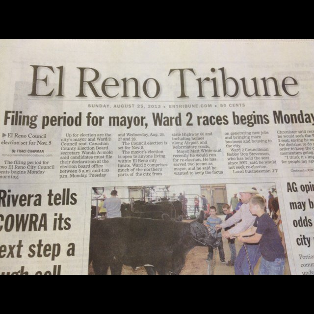 El Reno Tribune Newspaper from El Reno, Oklahoma (OK) Paperboy Online