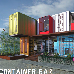 Austin’s first green establishment made of four-ton metal shipping containers on Rainey Street
