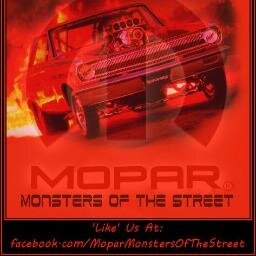 This page is dedicated to all the mighty MoPar Monsters!! Mopar or no car!! #MoparMonstersOfTheStreet #MMOTS #MoparLIfe MoparMonstersOfTheStreet@outlook.com