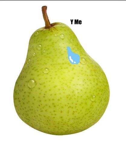 I am a pear and I am also sad at the same time...