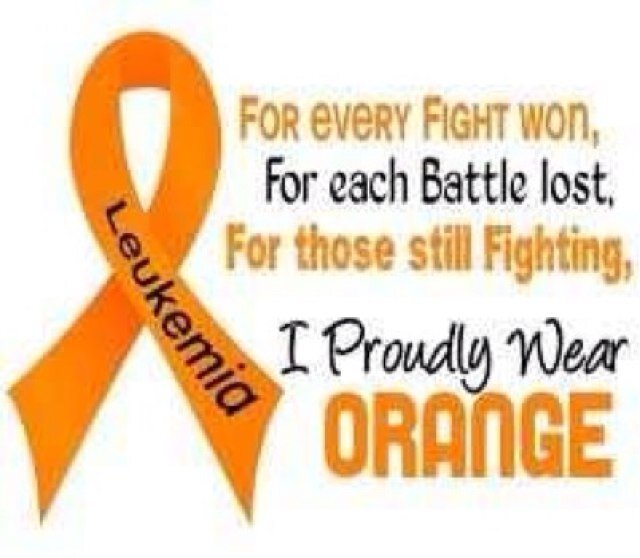 Supporting LLS, Leukemia Awareness & Research Together We Can Make A Difference #proud2wearorange