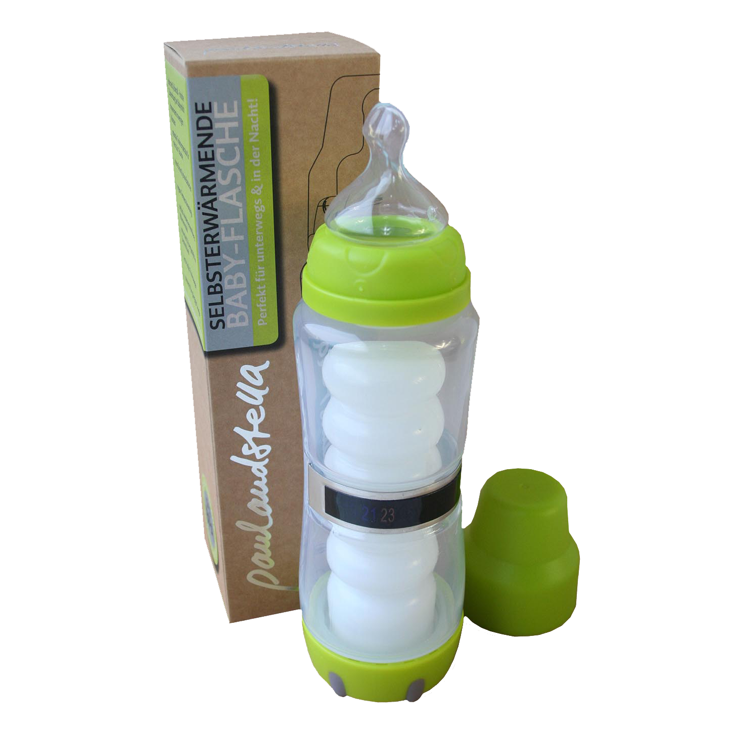 The self heating baby bottle that doesn't need batteries or electricity - it can heat milk anywhere, anytime and everytime!