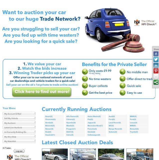 The Uk' 1st private to trade car auction site.
Sell your car quickly for a fair price.No fuss just genuine trade buyers,log on now to sell your car.