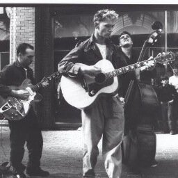 Sizzling rustic rockabilly and hillbilly bop. The Riverside Trio led the way in the authentic rockabilly revival.