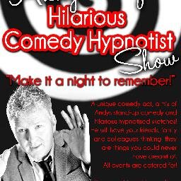 Available for hire, comedy hypnotism. 08443351772