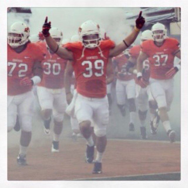 From Houston, Texas. I play football for Oklahoma State #11
