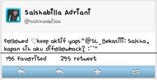 Love @salshaabilaa and keep support her Now and EVER !! Always love her ;) RESMI by? Cek fav {}PENCET FOLLOW Ya♥ {Aniv 17}