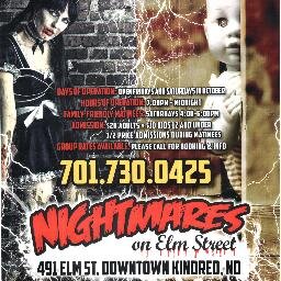 Fridays and Saturdays in October, 7pm-midnight. Saturdays: half price matinee from 4pm-6pm. Family friendly. Downtown Kindred, ND. Plenty of parking available.