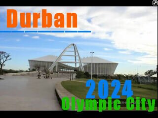 #Durban will be beating the olympic drums. The city that will play host to the 2024 olympic game and will be the first to host an african olympics Go #TeamSA