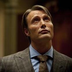 hannibal laughing alone with human-salad