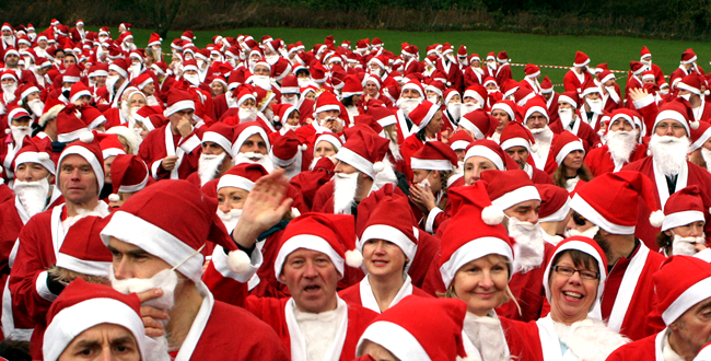 Annual Santa Fun Run  raising funds for local charities. Organised by Skipton Craven Rotary Club with the help of sponsorship from local companies.
