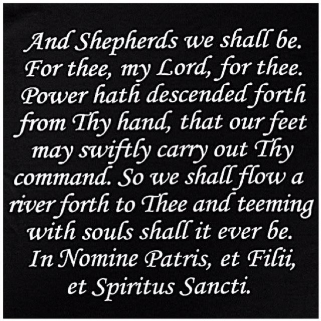 And shepards we shall be.