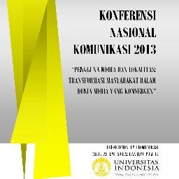 Official Twitter Konferensi Komunikasi Nasional 2013 - Universitas Indonesia

13-14 November 2013

website: http://t.co/jB1mqNKOt4