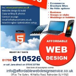 affordablewebtd's profile picture. Does what it says on the tin - throughout Calderdale and beyond