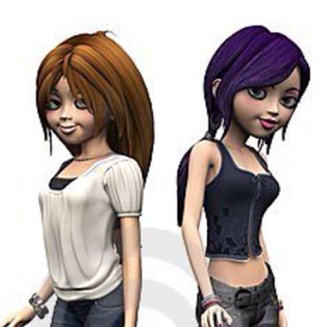 Sara: hi im sara im an girly girl #single liz: im liz im a goth #single liz and sara: were BFFs