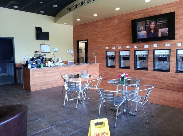 Frozen yogurt cafe in Carmel, NY.  Catering to kids, we offer 12 flavors and 6 twists, free Wi-Fi, iPads, XBox Kinect and board games. Random daily discounts.