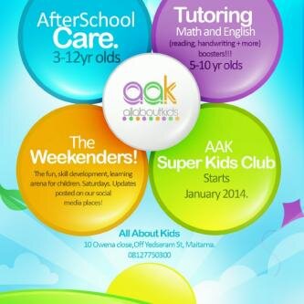 allaboutkidsng's profile picture. Welcome to a world where parents are rest assured that their children are creatively and constructively occupied after school.