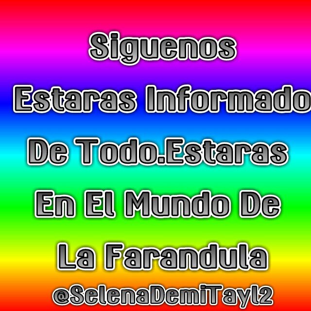 Bienvenid@s.Siguenos Y Estaras En El Mundo De La Farandula,Encontraras Las Mejores Noticias De Los Famosos,Y Sabras Sobre Las Nuevas Peliculas