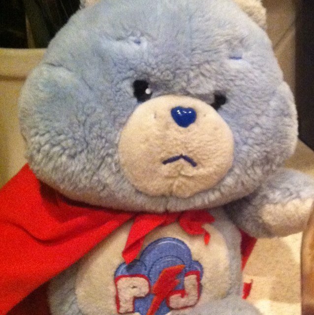 Caring, sharing, cape-wearing teddy bear that loves PEARL JAM!