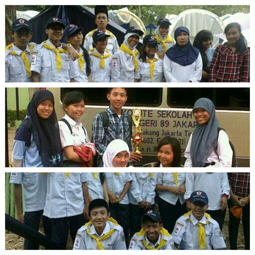 ☺ we were the first rescuers at our school, because we are members of the Red Cross Youth in 89 Senior High Schools in East Jakarta ☺