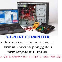 M-next Computer jual-beli service, maintenance, terima service panggilan printer, modif, infus, 021-41331203, 085218661982,087872094957