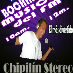 Hola, les acompaño con una fuerte descarga de música, en Chipilín Estéreo de lunes viernes en el horario  más vacilao que tiene el FM, de 10Am  a 12M,  y de 3 a